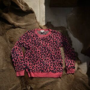 Pink Leopard Print Liz Caborne Sweater